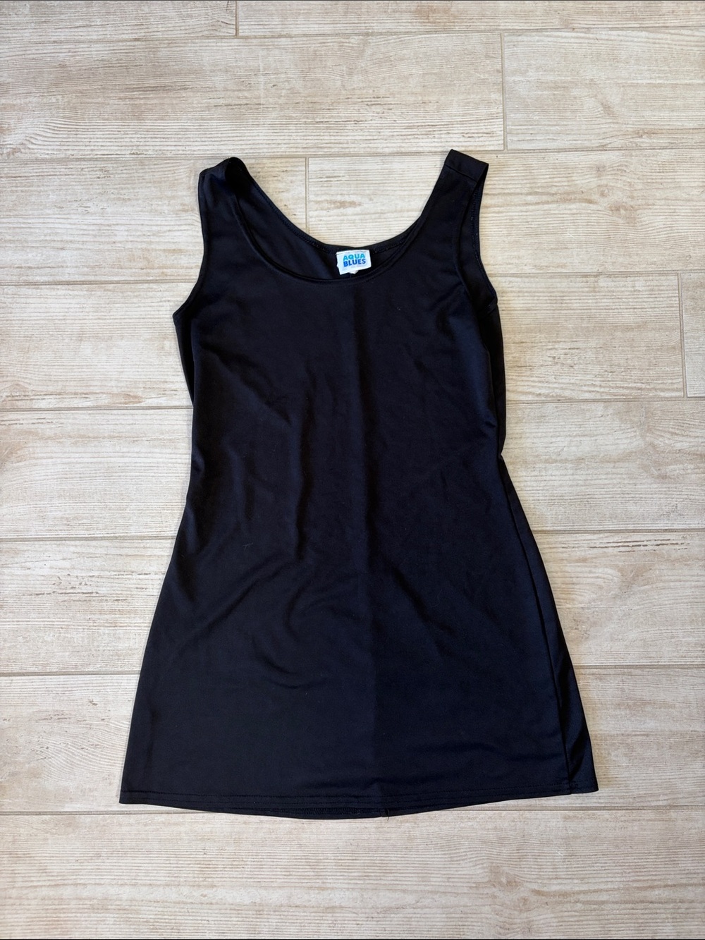 Aqua Blu Black Scoop-Neck Mini Tank Dress